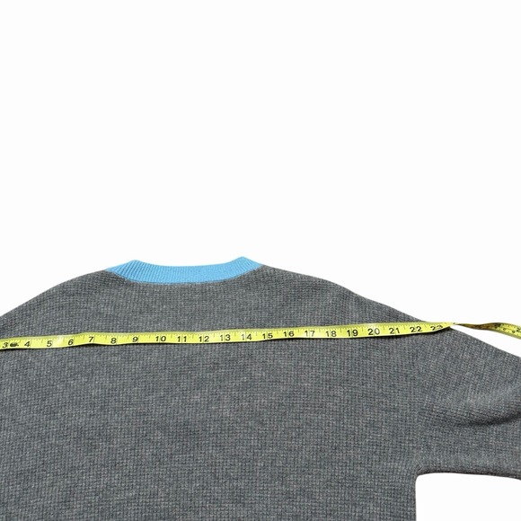 Veronica Beard Sweater Women's S Nelda Wool Cashmere Gray Waffle Knit Colorblock - Picture 7 of 12